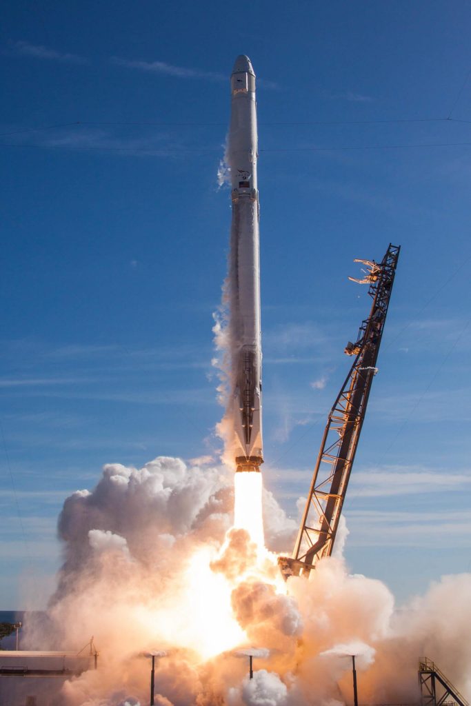 Aboard the SpaceX CRS-13 commercial resupply service mission to the International Space Station, the Falcon 9 carried a host of supplies and integral equipment including 711 kg (1,567 lb) science investigations, 490 kg (1,080 lb) crew supplies, plus spacewalk and computer equipment. Courtesy of SpaceX